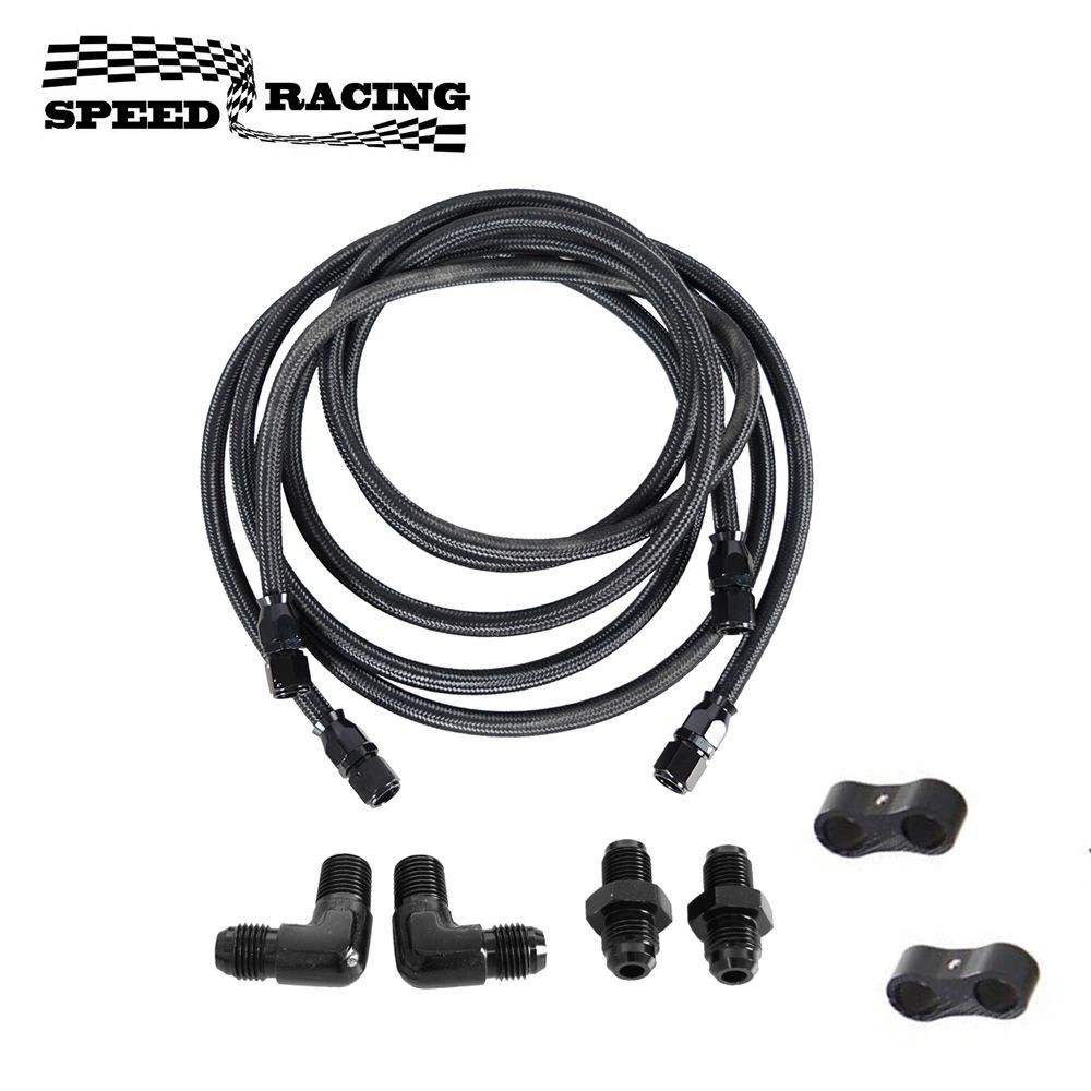 Flexible Hose Braided - 2 X 7Ft AN6 Flexible PTFE