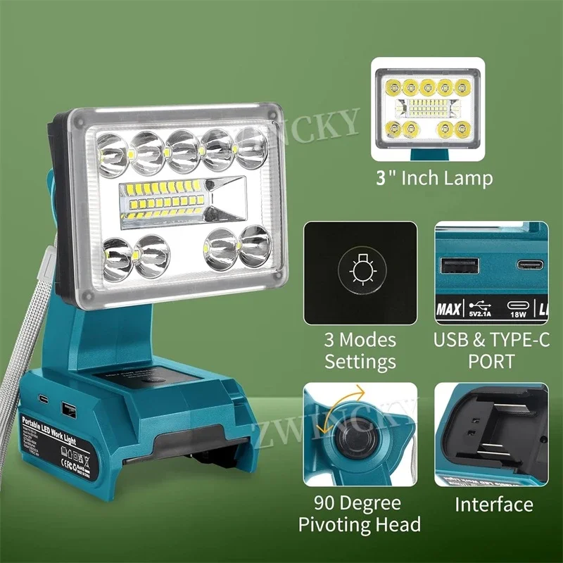 Cordless Work Light LED Flashl - Black+Decker Tool Cordless ulasan dan harga