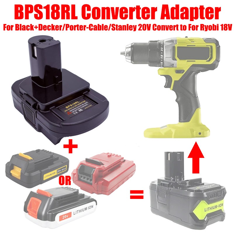 ALASICKA Battery Adapter BPS18 - Black+Decker Tool Cordless ulasan dan harga