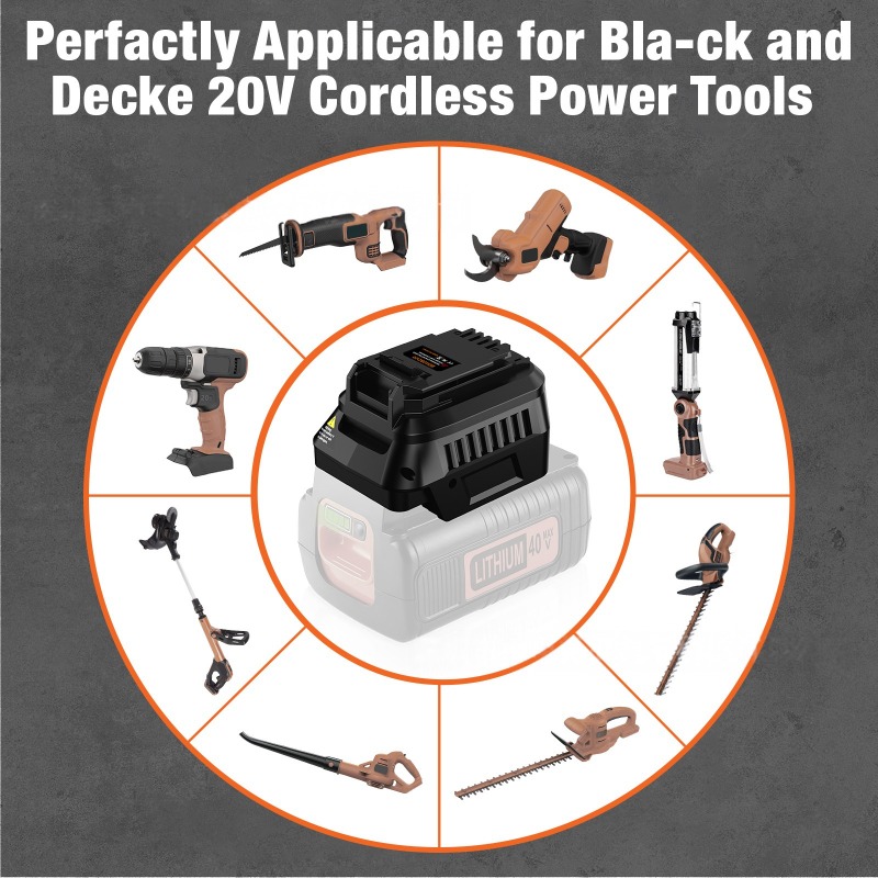 HAKSINKY Tool Battery Adapter  - Black+Decker Tool Cordless ulasan dan harga