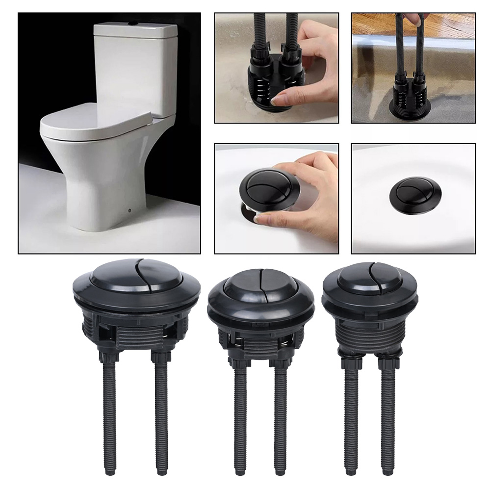 Black Toilet Flush Button 38mm - Toilet Fill Valve ulasan dan harga