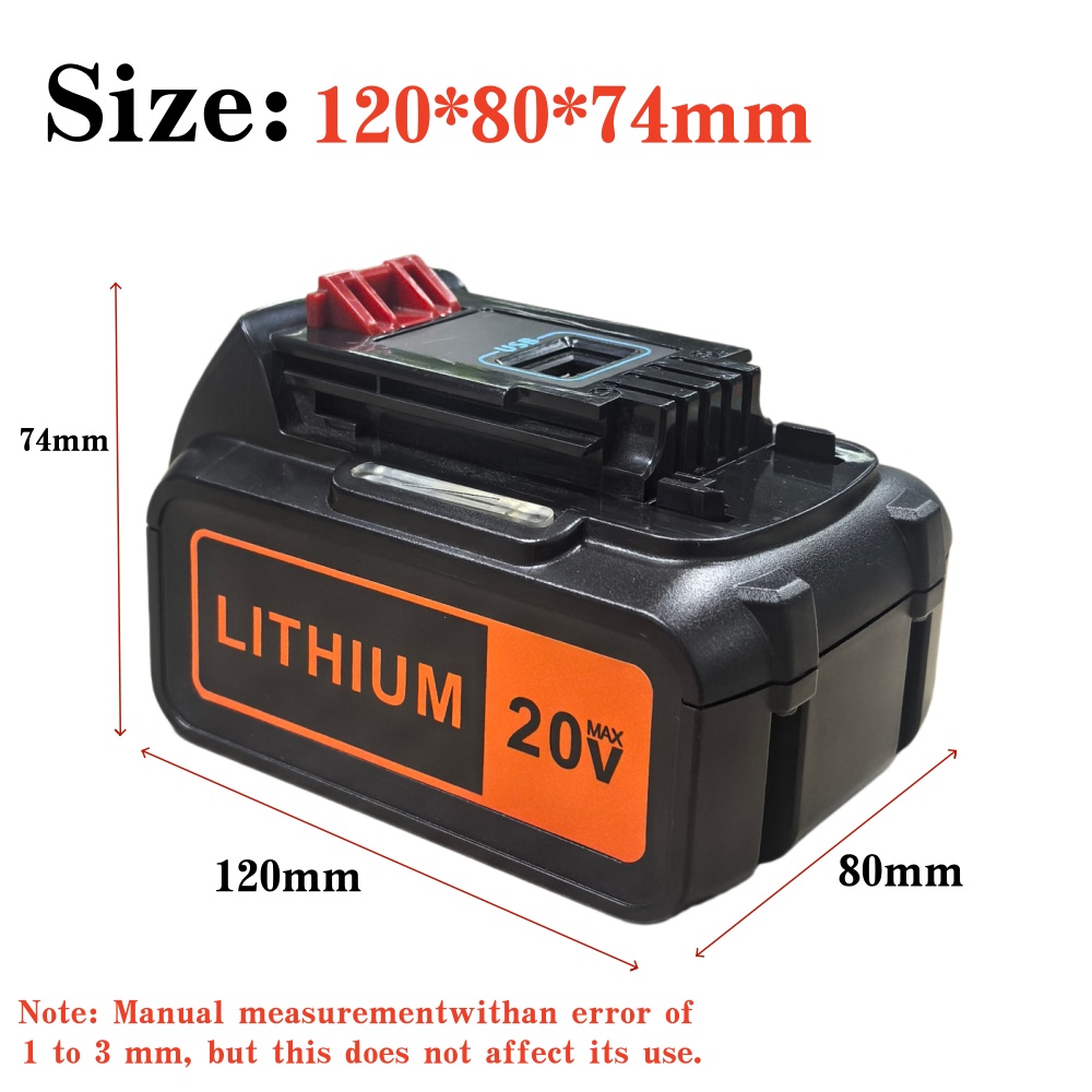 8Ah High Capacity Replacement  - Black+Decker Tool 20V Max ulasan dan harga