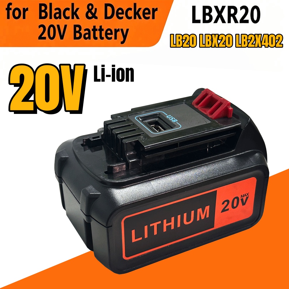 🏗️ 20V 8Ah LBX20 Replacement f - Black+Decker Tool 20V Max ulasan dan harga