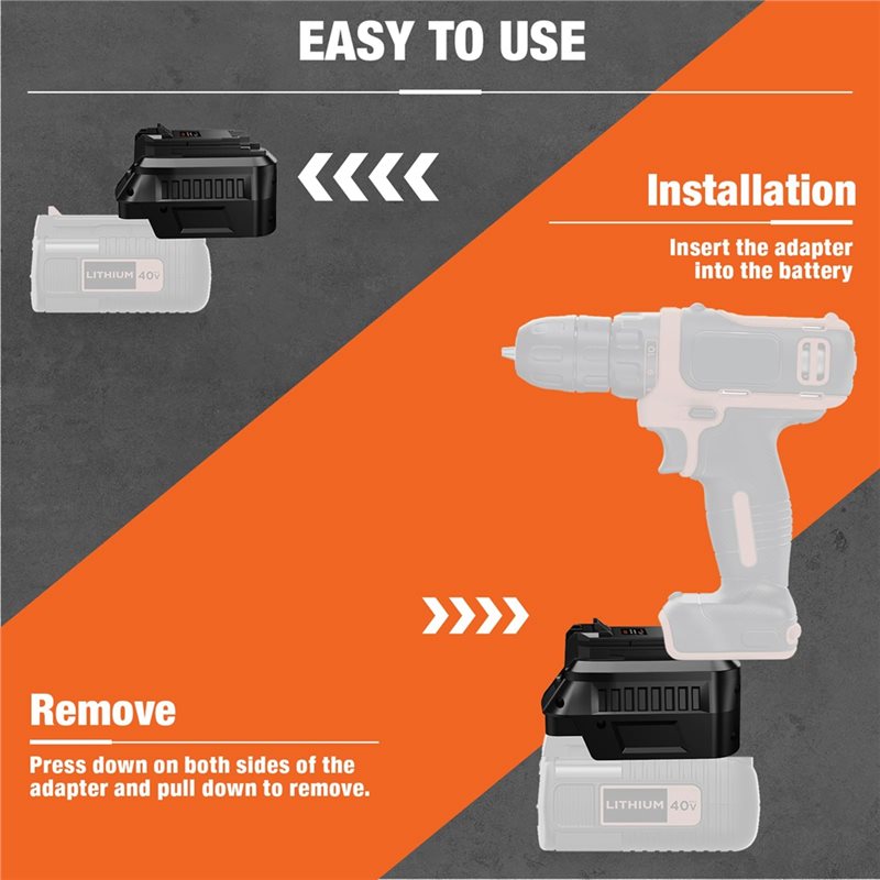 【RECOMENDAR】Battery Adapter Fo - Black+Decker Tool Cordless ulasan dan harga